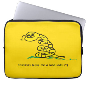 Hisssss Leave Me Alone Lads Gadsden Parody Laptop Sleeve
