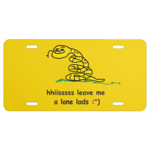 Hisssss Leave Me Alone Lads Gadsden Parody License Plate