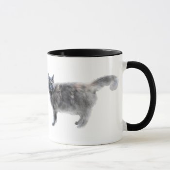Hissy Cat Mug by LoisBryan at Zazzle