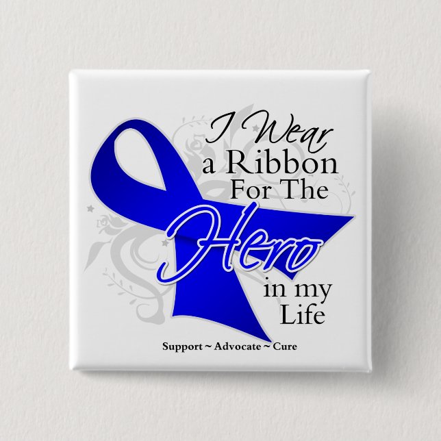 Histiocytosis Ribbon Hero in My Life Pinback Button (Front)