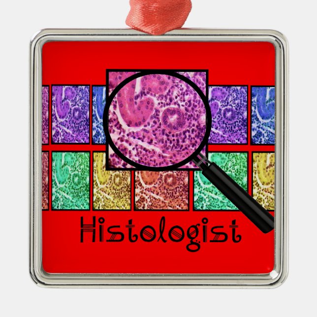 Histologist Gifts Magnified Cells Design Metal Ornament (Front)