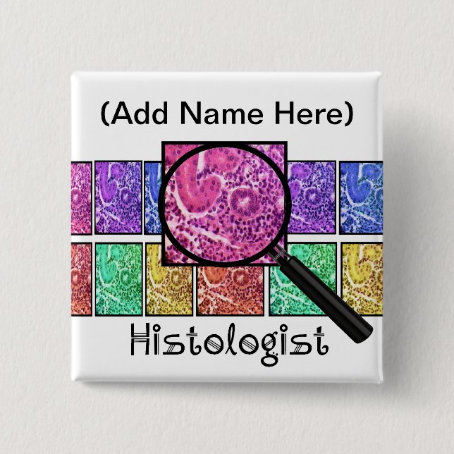 Histologist Gifts Magnified Cells Design Pinback Button (Front)