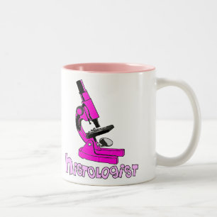 Histologist Gifts Microscope Design Two-Tone Coffee Mug