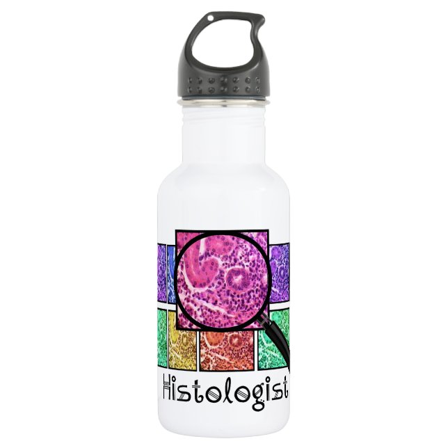 Histologist Magnified Cells Design Water Bottle (Front)