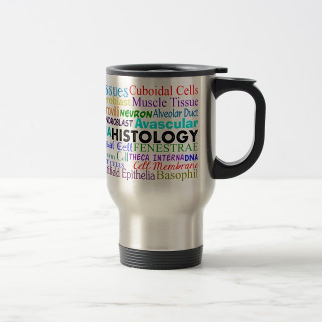 Histologist Terminology Travel Mug (Right)