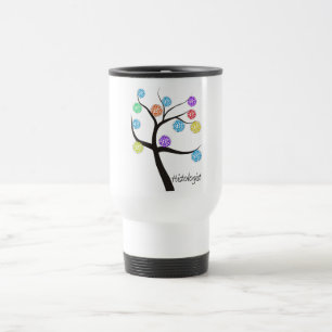 Histologist Tree Design Microscopic Cell Leaves Travel Mug