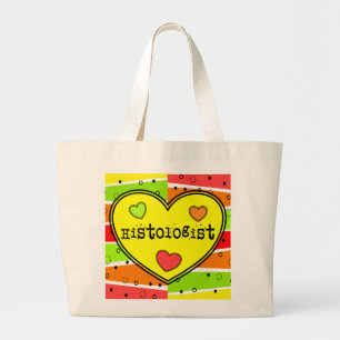 Histology Citrus Heart Tote Bag
