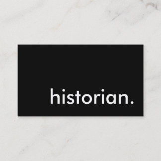 historian. business card