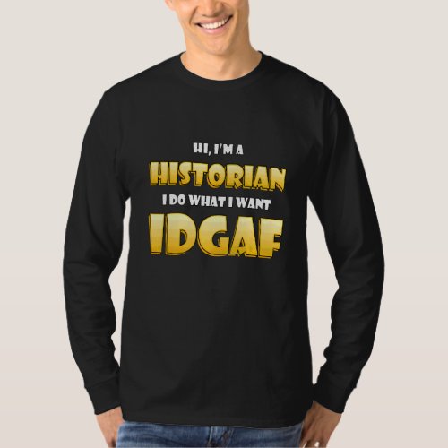 Historian Costume For Classic History Expert Histo T_Shirt