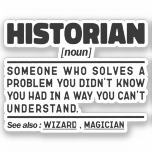 Historian Noun Definition History Lover  Sticker