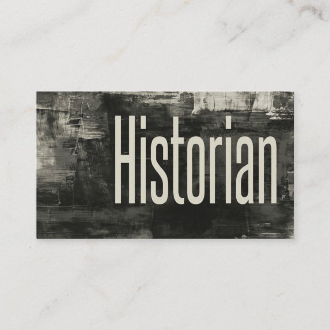 Historian Primitive Rustic Business Card (Front)