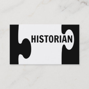 Historian Puzzle Piece Business Card
