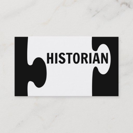 Customizable Historian Puzzle Piece Business Card