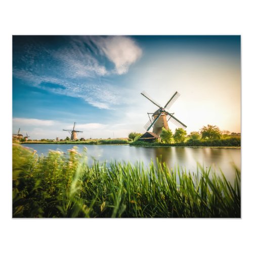 Historians Dutch windmills near Rotterdam Photo Print
