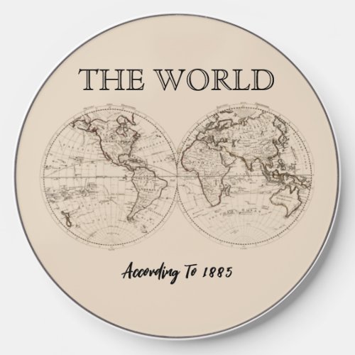 Historians World Map 1885 Wireless Charger