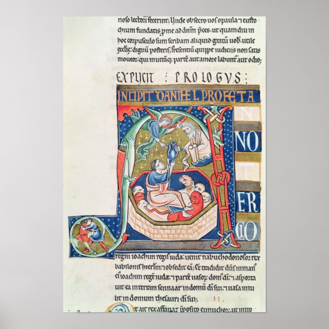 Historiated initial 'A' Depicting Daniel Poster (Front)