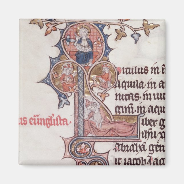 Historiated initial 'L' depicting Tree of Magnet (Front)