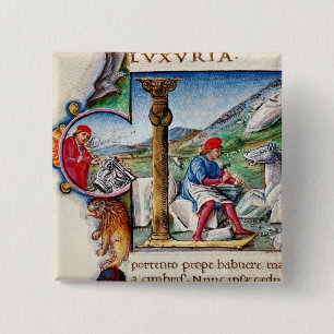 Historiated initial 'L' Pinback Button