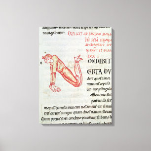 Historiated initial 'N' Canvas Print