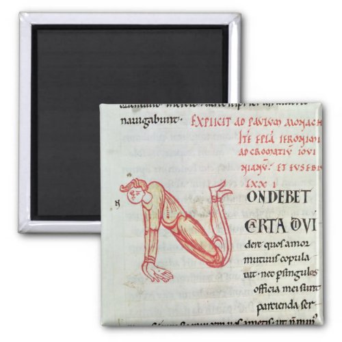 Historiated initial N Magnet