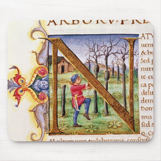 Historiated Initial 'N' Mouse Pad (Front)