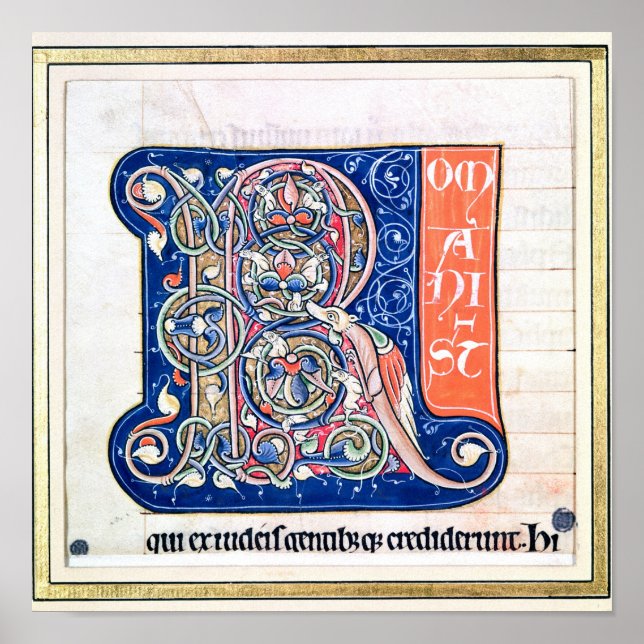 Historiated initial 'R' 2 Poster (Front)