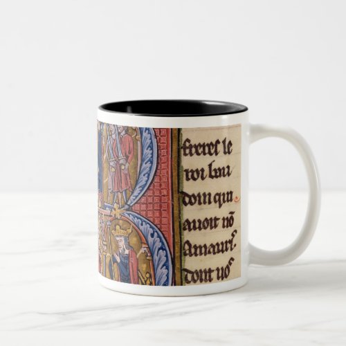 Historiated initial R depicting the Sultan Two_Tone Coffee Mug