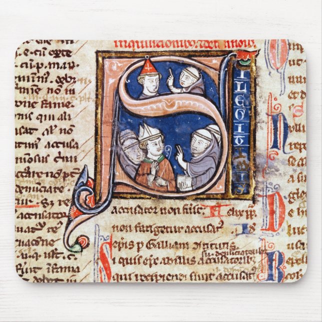 Historiated initial 'S' depicting Pope Gregory Mouse Pad (Front)