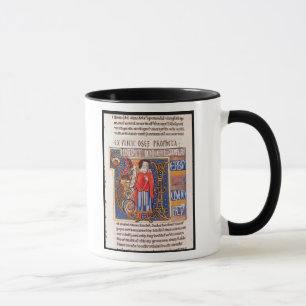 Historiated initial 'U' depicting Joel Mug