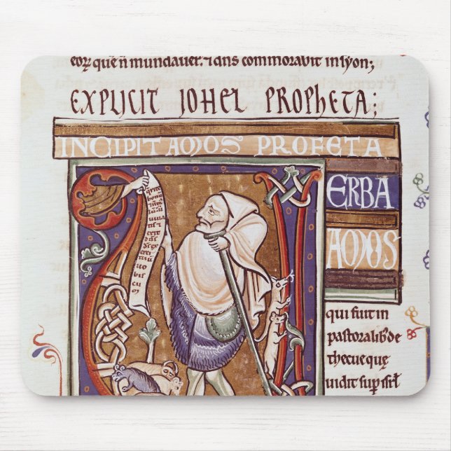 Historiated initial 'V' depicting Amos Mouse Pad (Front)