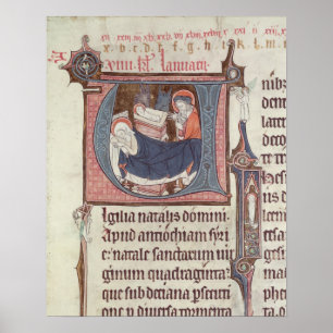 Historiated initials 'U' and 'I' Poster