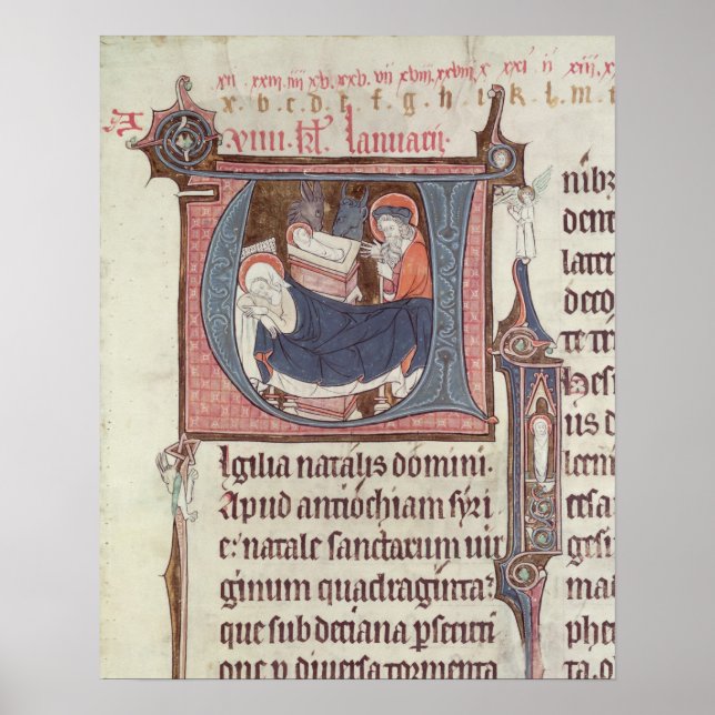 Historiated initials 'U' and 'I' Poster (Front)