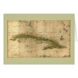 Historic 1639 Map of Cuba by Joan Vinckeboons