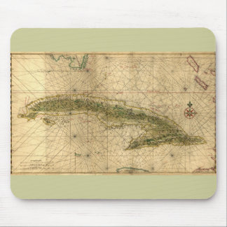 Historic 1639 Map of Cuba by Joan Vinckeboons Mouse Pad