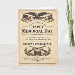 Historic Americana Proclamation Memorial Day Card