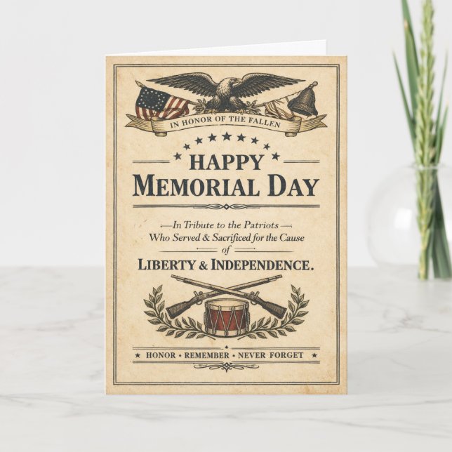 Historic Americana Proclamation Memorial Day Card (Front)