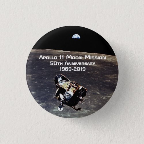 Historic Apollo 11 Moon Mission 50th Anniversary Button