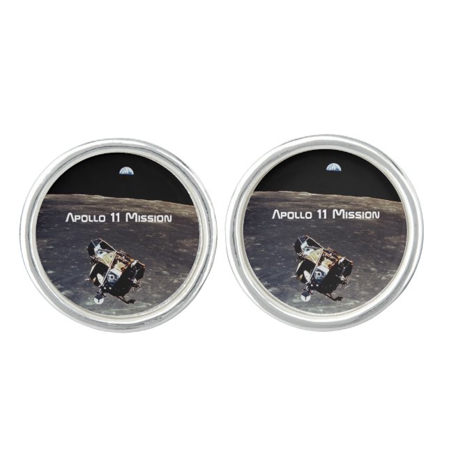 Historic Apollo 11 Moon Mission 50th Anniversary Cufflinks (Front)