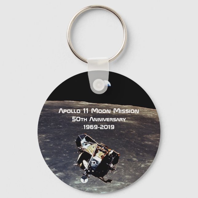 Historic Apollo 11 Moon Mission 50th Anniversary Keychain (Front)