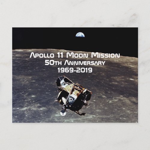 Historic Apollo 11 Moon Mission 50th Anniversary Postcard