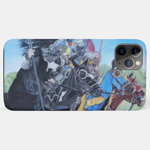 historic art medieval knights jousting on horses iPhone 11 pro max case