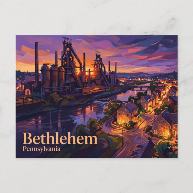 Historic Bethlehem USA Postcard (Front)