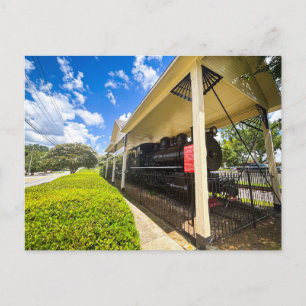 Historic Black Steam Locomotive Train Postcard