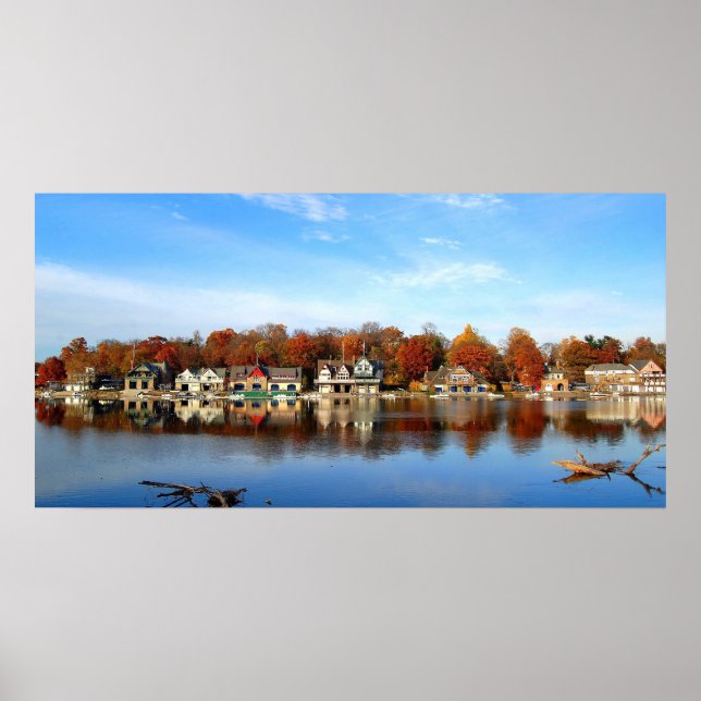 Historic Boat House Row, Philadelphia, PA Poster (Front)