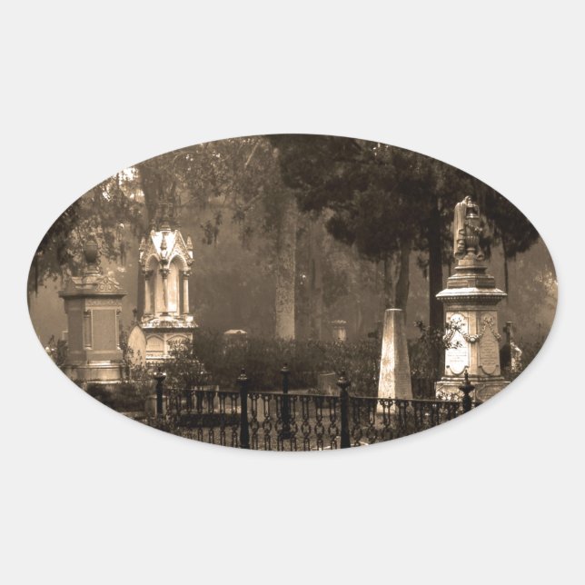 Historic Bonaventure Cemetery Oval Sticker (Front)