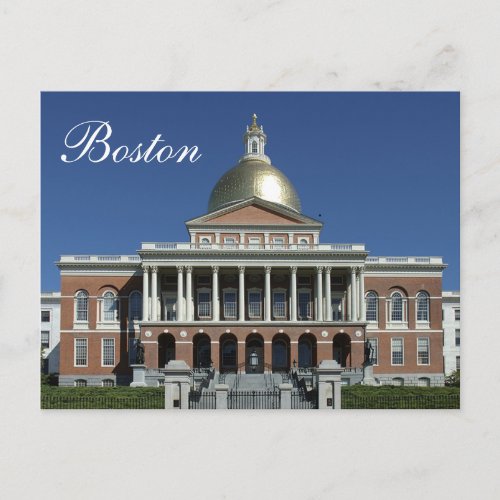 Historic Boston Massachusetts State House Postcard