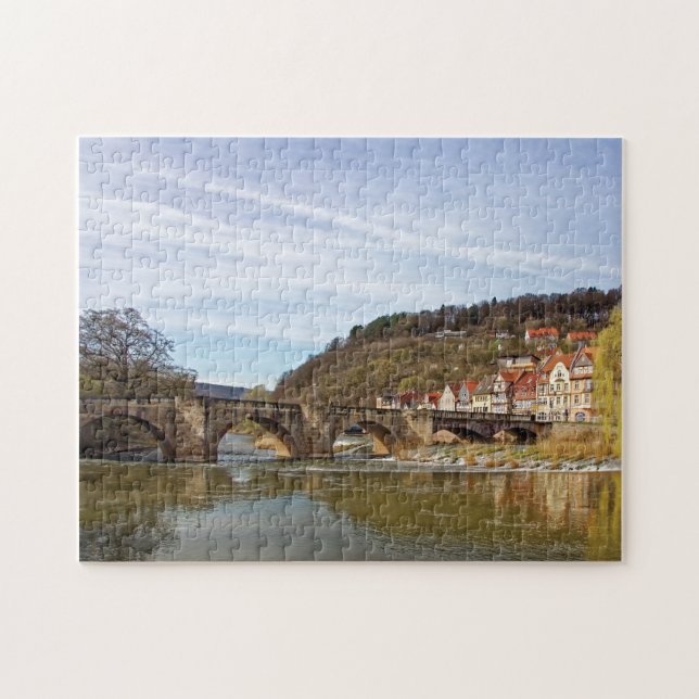 Historic Bridge, Hannoversch-Münden, Germany Jigsaw Puzzle (Horizontal)