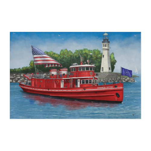 Historic Buffalo Fireboat Edward M Cotter Acrylic Print