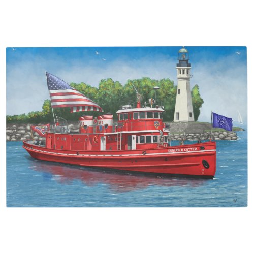 Historic Buffalo Fireboat Edward M Cotter Metal Print