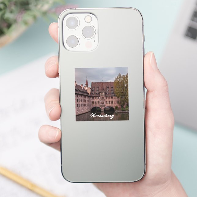 Historic building at sunset in Nuremberg, Germany Sticker (Phone)